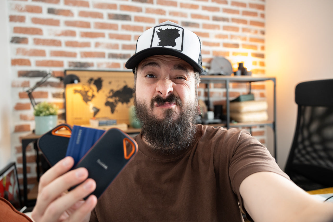 Me holding 3 Full SSD drives